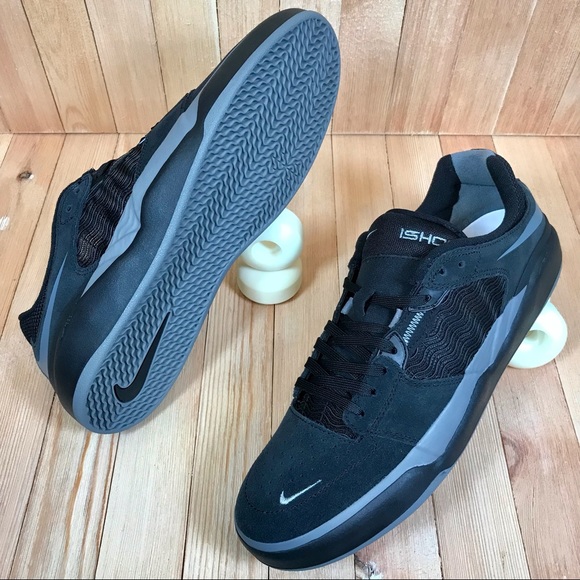 Nike SB Ishod Wair Black Smoke Grey Skate Shoes - Picture 1 of 5